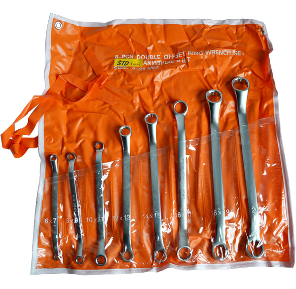 8pcs Double Ring Wrenches Set: 6*7;8*9;10*11;12*13;14*15;16*17;18*19;20*22